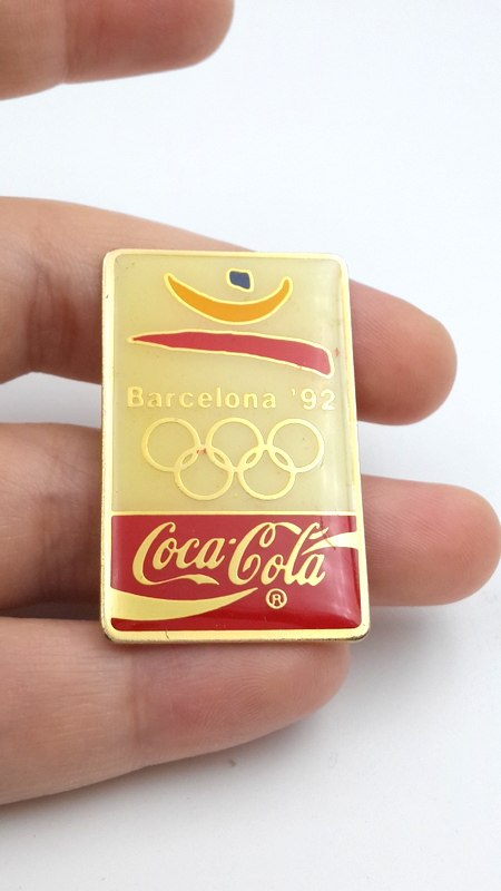 1992 Barcelona Olympic Games Coca-Cola Memorial Medal Badge 1702 Surface slight scratches