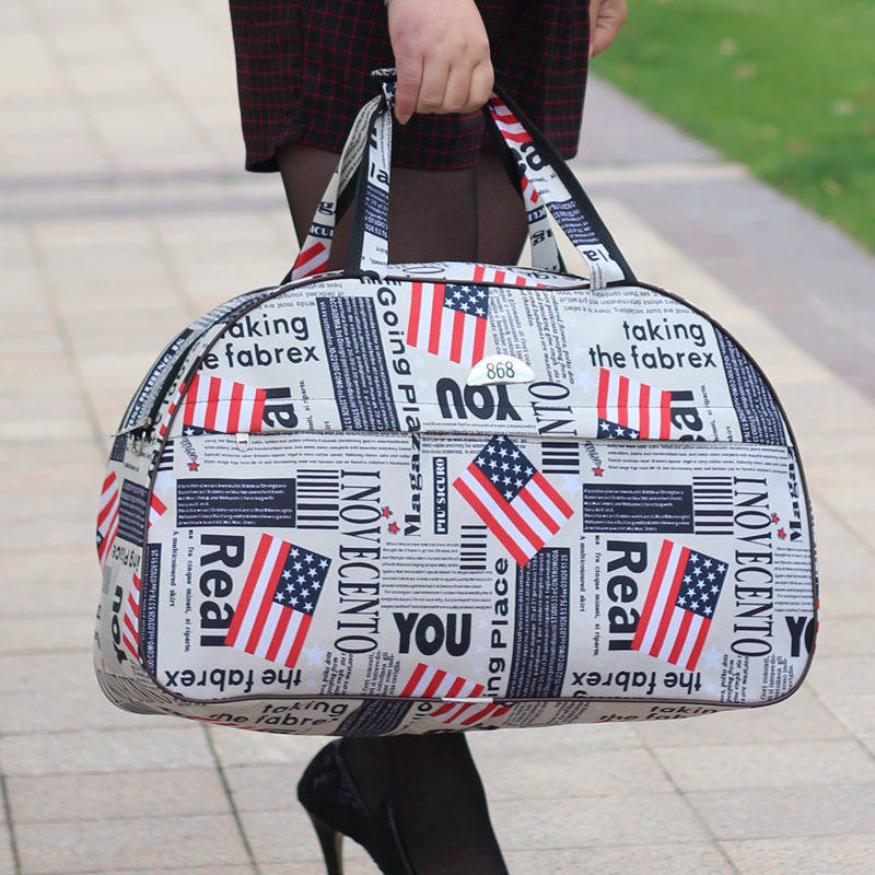 Fashion luggage bag Korean cartoon travel bag portable female travel boarding bag men and women lightweight waterproof large capacity