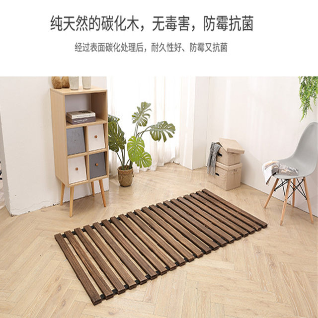 Tatami-proof-proof partition mahogany bed dehumidification folding bed board ໄມ້ແຂງ breathable row frame mildew-proof floor board board