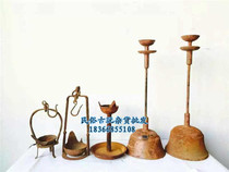 Old-style oil lamp Iron candlestick creative antique candlestick craftsTea room classical fixture bar hotel software