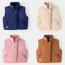 Childrens vest 2021 new winter foreign style 3 years old boy thick vest baby winter warm horse clip childrens clothing