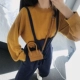 Shanshan chic đầu thu sơ sơ mi mỏng phần áo len nữ tay dài chạm đáy cổ tròn đơn giản 2018 mới áo kiểu nữ đẹp tuổi 40