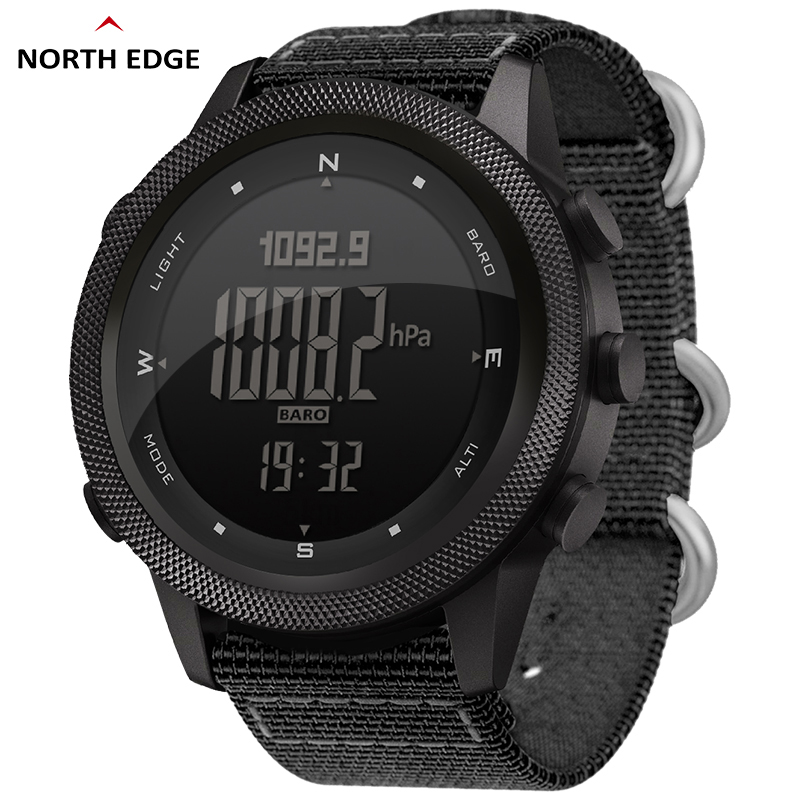 NORTH EDGE Outdoor Watch AP46 Height Air Pressure Waterproof APACHEmini Compass Metal Pedometer-Taobao