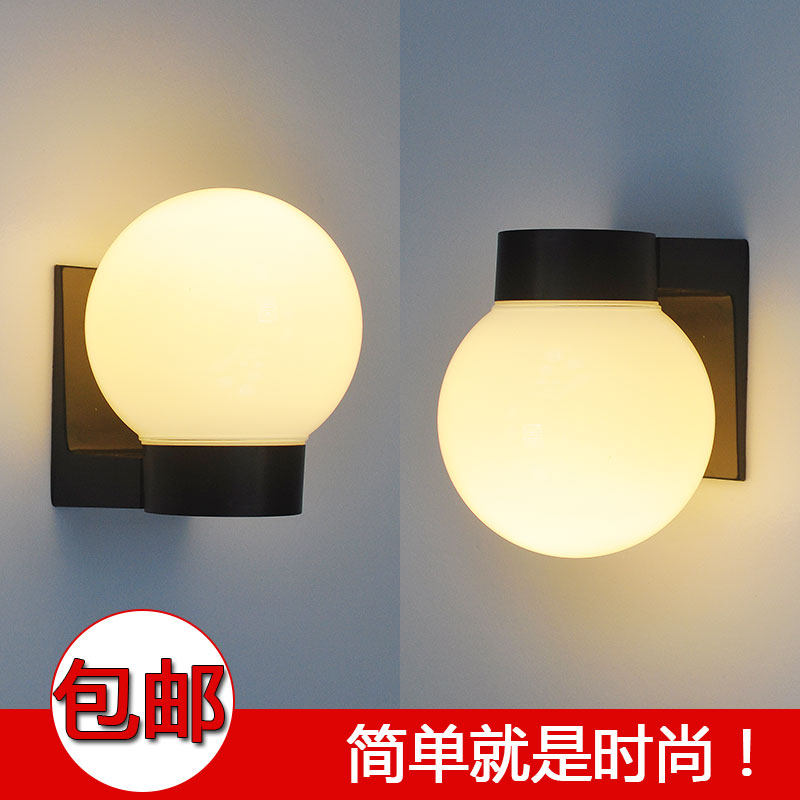 Outdoor waterproof wall lamp outdoor glass round ball LED light balcony terrace garden light modern minimalist wall lamp