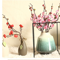 Plum blossom simulation flower small plum decorative flower living room vase flower arrangement Japanese single fake flower dried flower decoration decoration flower