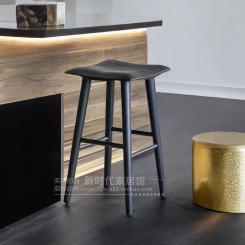 Столетный табурет с твердым деревом высокий стул Nordic Bar, Магазин молочного чая повседневный стул островной платформ высокий батончик, стул Новый китайский стул