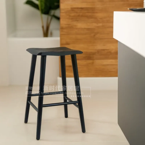 Столетный табурет с твердым деревом высокий стул Nordic Bar, Магазин молочного чая повседневный стул островной платформ высокий батончик, стул Новый китайский стул