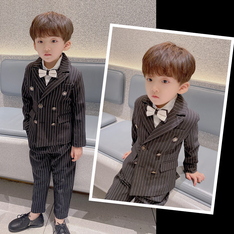 Children's suit Three sets of boys flower children's gown The Korean version handsome host piano plays out for a small suit suit