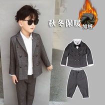 Boy suit suit suit small suit handsome Korean version of British piano performance host catwalk flower girl childrens dress