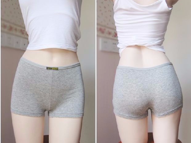 Quần lót nữ Boxer Tóm tắt Màu trắng Da Màu Đen Ánh sáng Xà cạp giữa có thể mặc mà không cần uốn xoăn - Nam giới quần lót nam sexy