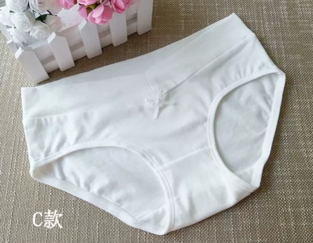 Cotton nguyên chất đồ lót màu trắng rắn màu sáng màu của phụ nữ bông tam giác đồ lót thấp eo trắng hộp quà tặng phụ nữ quần lót nam thun lạnh