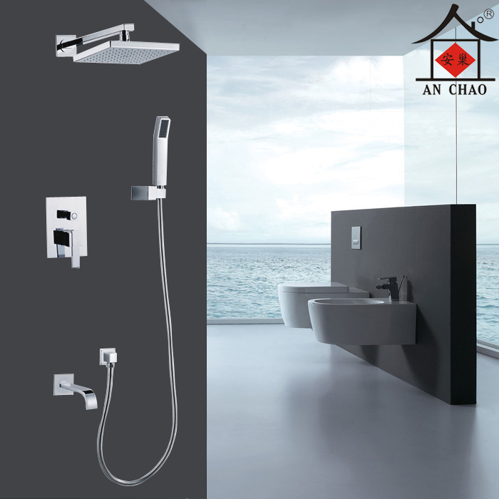 Shower shower set Concealed in-wall shower faucet Shower All copper hot and cold nest 5401