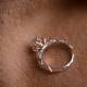 [Yicai] Flower Girl Ring Setting Genuine 18K Gold Platinum Customized Engagement Wedding Proposal Diamond Ring