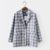 Áo khoác 1257 blazer mới mùa thu 2018 kẻ sọc kẻ sọc kiểu Hồng Kông hai nút xẻ khe tay dài cho nữ áo khoác mỏng áo nữ Business Suit
