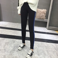 1472 legging mờ mùa thu và mùa đông phiên bản mới của Hàn Quốc sọc màu quần âu quần nữ co giãn quần legging đùi