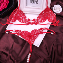 Spice Knickers Pearls Briefs Women Bra Suit Sexy Dingy Pants Women Massage One Wire T Pants