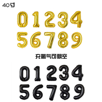 Little Red Book ins40 inch large digital aluminum film balloon men and womens birthday party decoration black gold