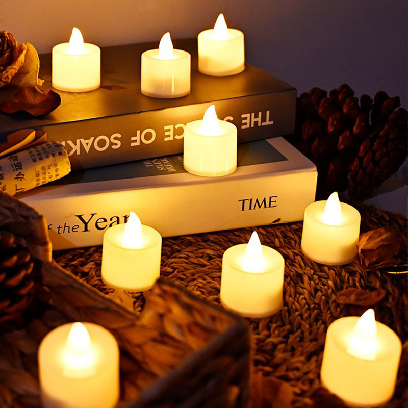 520 luminous LED emulation electronic wax table white birthday surprise decoration romantic courtable wedding scene creative arrangement