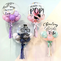 Net red custom graduation imported crystal wave balloon proposal ceremony floating birthday party ins photo props Tianjin