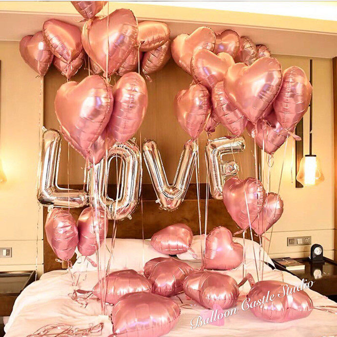 INS large LOVE confession proposal wedding room surprise layout ins aluminum film balloon decoration 32 inch letters