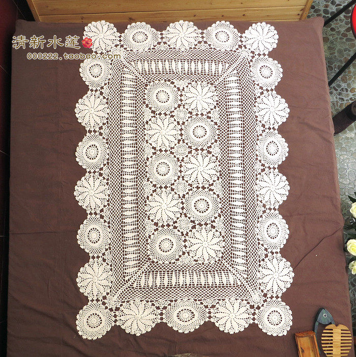Lace hollowed-out retro European style tea table cloth handmade crochet tablecloth Bcloth art piano cabinet decorated cover cloth sofa towels