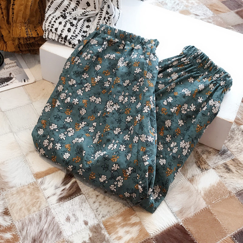 Quần lửng nữ 2019 hè mới quần muỗi retro bé thường xuyên nở quần 9 điểm chân quần - Quần quan dai cho be