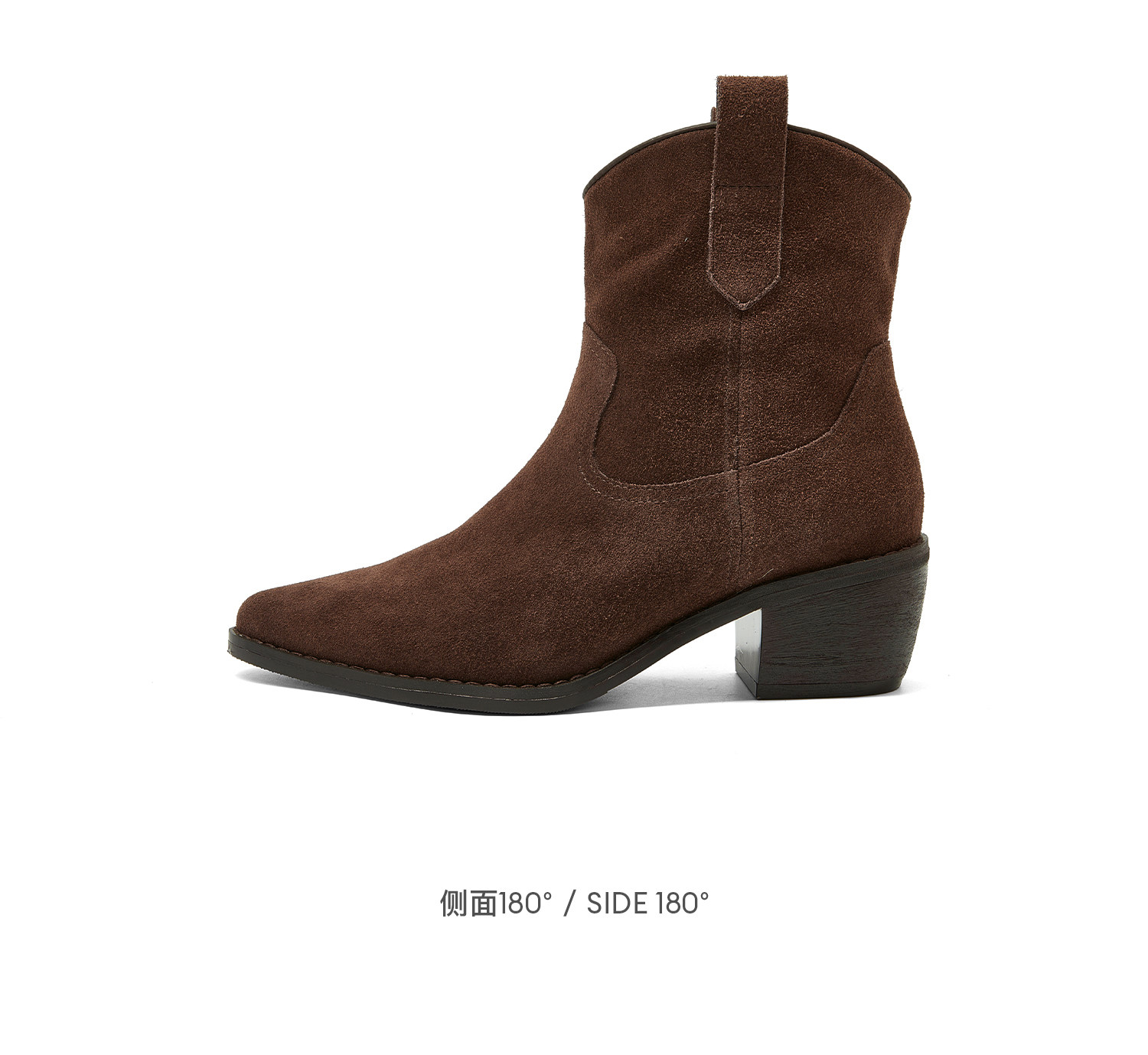 Западные Boots 康莉尖头西部牛仔靴女2025年冬季新款爆款美拉德棕色靴子粗跟短靴 Comely