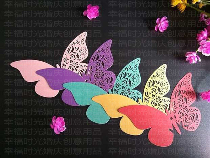 New butterfly wish card blessing card school activity decoration hanging card message bookmark card 50 pieces