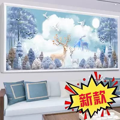 2021 Diamond painting new full diamond elk living room sticking Diamond Crystal 5d cross stitch point masonry show atmosphere 2020