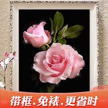 Diamond painting 2021 New Full diamond 5d framed living room fresh Rose cross stitch crystal embroidered by hand