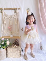 Meat polo Home Original Kim Can Rainbow Unicorn Princess Dress