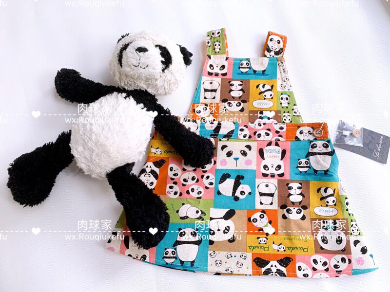 Girl lace shirt daily lace shirt imported panda bag kirt set National Day leisure children cute