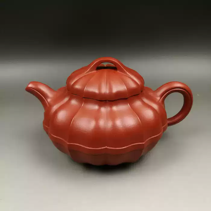 宜兴紫砂壶朱泥菱花壶380CC-淘宝Taobao | 天猫Tmall