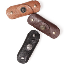 Imported first layer cowhide key bag Mens and womens universal leather simple pocket handmade portable car key bag