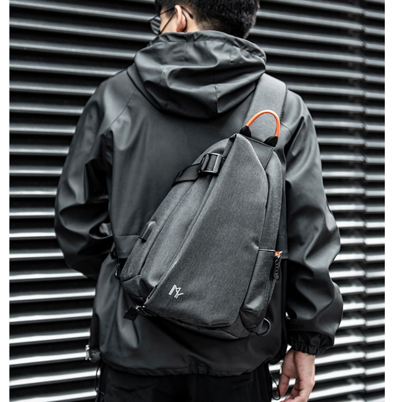 Hong Kong Tax Free Diagonal Satchel male multifunction chest packet Chauded cabochon Shoulder Bag Sports Riding Poor Bag