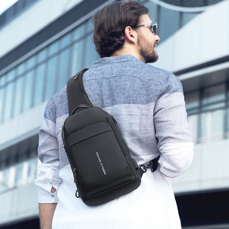 Hong Kong Duty-free Multifunction Chest Bag Men Skew Satchel Large Capacity Casual Single Shoulder Bag Business Fashion Backpack-Taobao