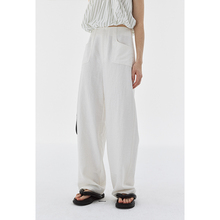 05/20 BLANK LABEL imported dual color linen blend curved wide leg pants for women's minimalist casual banana pants