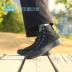 Converse Converse Chuck Taylor All Star giày cao cổ màu đen đơn giản thuần túy cao cấp 159753C - Plimsolls