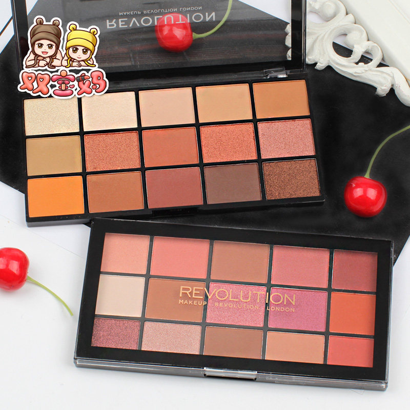 Spot Makeup Revolution15 Color Eye Shadow Peach Blossom Pearly Matt Matt Naked Makeup Earth Color Girl