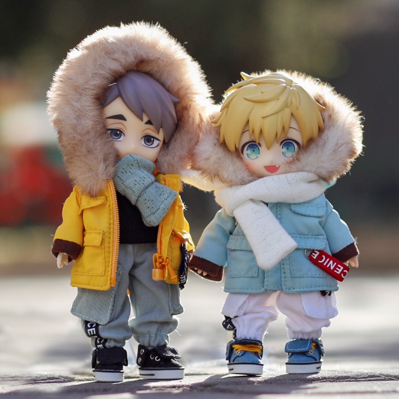 ob11 va coat molly down clothing cotton sweater coat jacket with hoodie jacket spot bjd GSC body P9-Taobao