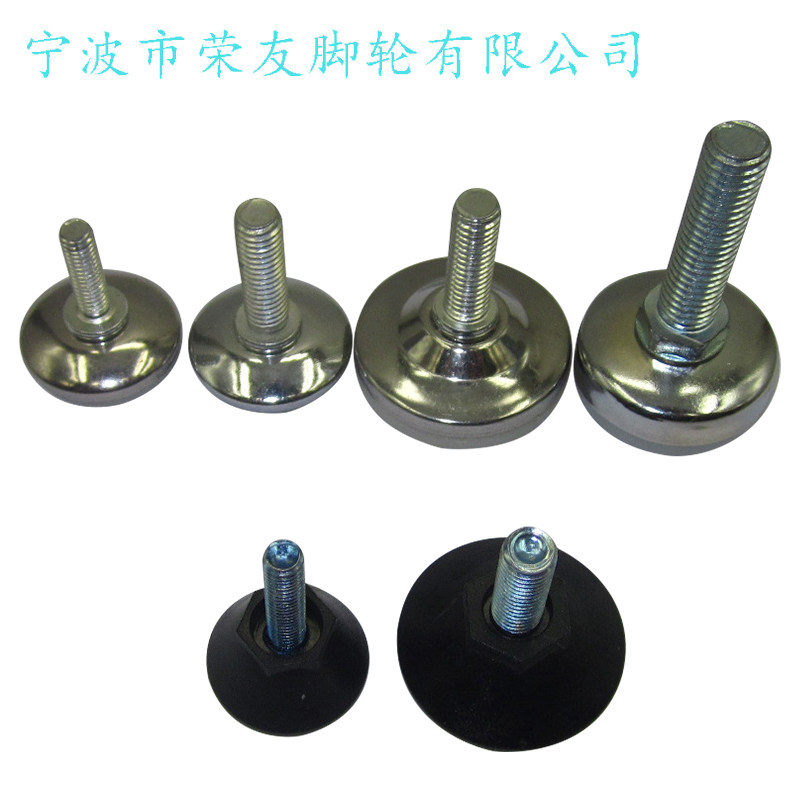 Furniture Shelf Hanger Adjustable Small Foot Pad Horizontal Screw Plastic Foot M6 8 10 White Nylon Foot Cup