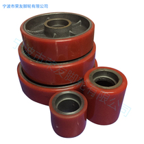 Hydraulic forklift wheel Rear wheel 70x60 80x70 Front wheel 160 180 200x50 Iron core Polyurethane PU caster