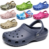 Летние нескользящие тапочки в стиле Crocs, пляжная обувь, повседневная обувь, дышащие мюли, мужские тапочки, униформа медсестры, обувь для медсестер, лето 2025 года, для влюбленных, закрытый носок