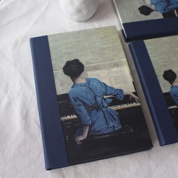 A6a5 hard-shell hand ledger stamped book can be spread flat loose-leaf notebook notepad punch book wire-bound blank book