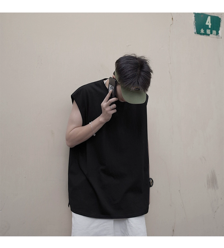 Mùa hè hip-hop chia nhỏ thể thao áo thun không tay cotton áo thun nam thủy triều thương hiệu cá tính xu hướng vest thể dục - Áo vest cotton áo ba lổ