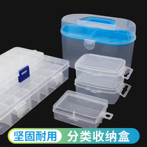 Household sewing box empty large box plastic transparent storage box portable mini small jewelry box sewing tool set