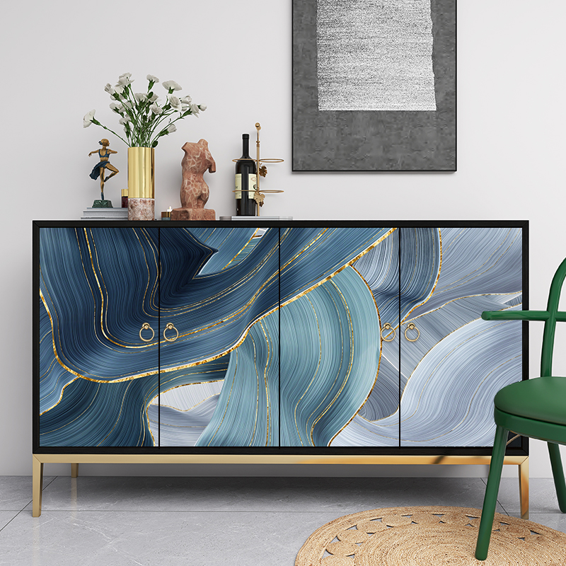 The Nordic old furniture sticker renovation?Car thickened waterproof overall cabinet door changed color wardrobe Sub-moisture baking varnish film