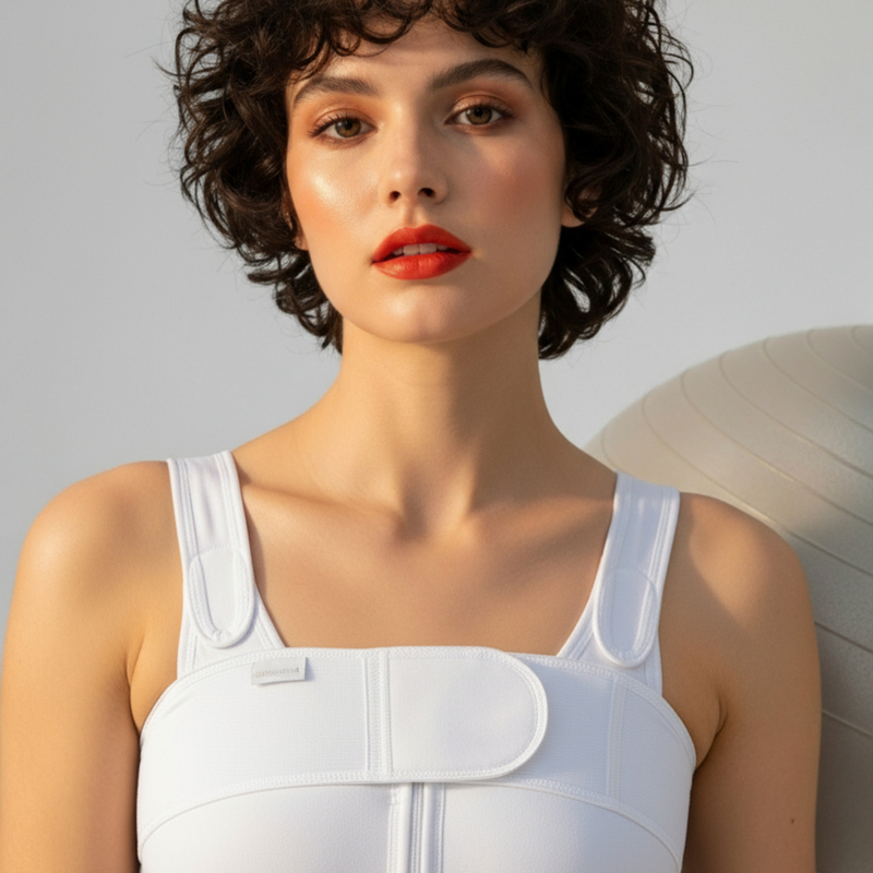 Aimon's Same Style Compression Bra for Post-Mastectomy Breast Reconstruction, Prosthetic Fixation Bra, Compression Bra, Pressure Bandage