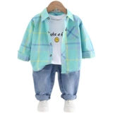 Хлопковая детская весенняя тонкая рубашка, куртка для раннего возраста для мальчиков, 12356789 лет