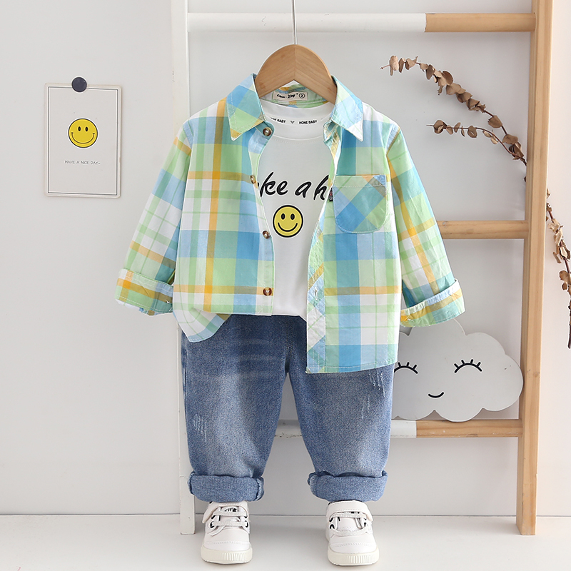 Class a Pure Cotton Boys' Long-Sleeved Shirt, Summer Thin Plaid Shirt for Children Aged 1-10, Baby Jacket Top Class a Pure Cotton Boys' Long-Sleeved Shirt, Summer Thin Plaid Shirt for Children Aged 1-10, Baby Jacket Top